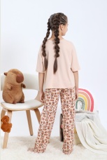 Пижама для девочки с капибарой Family Look Капи-1