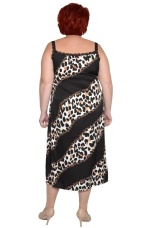 Сорочка женская черная, шелк, большие размеры