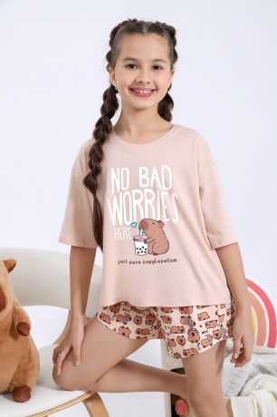 Пижама для девочки Капи-2 бежевый