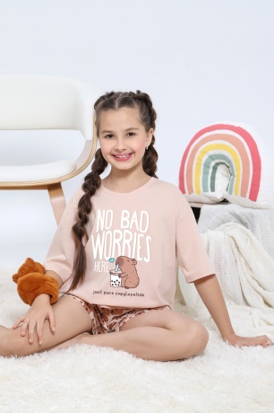 Пижама для девочки Капи-2 бежевый