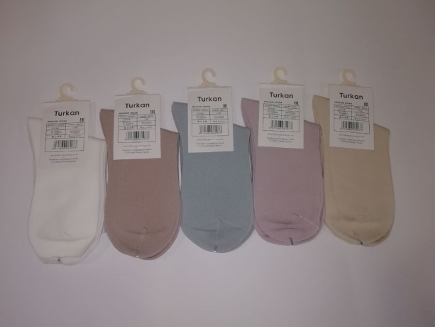 Женские носки средняя длина, однотонные, ассорти