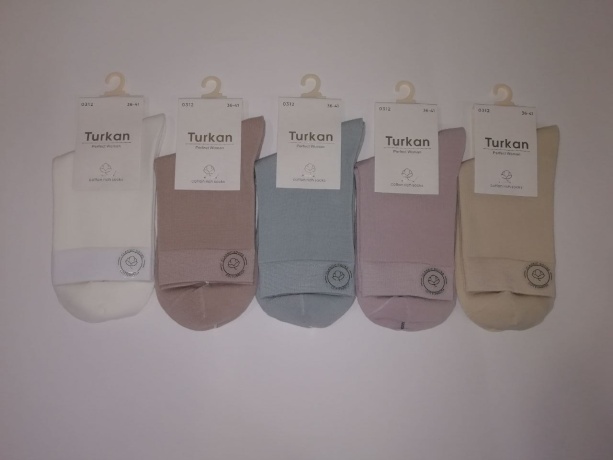 Женские носки средняя длина, однотонные, ассорти