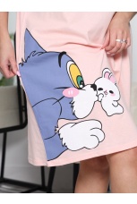 Туника женская розовая, счастливый кролик