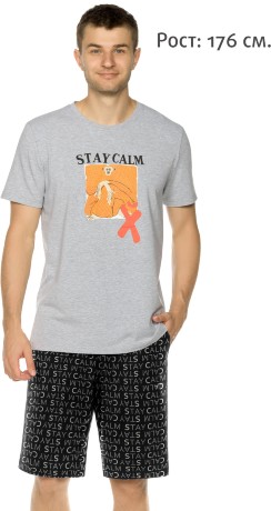 Мужской комплект Будь спокойным (шорты)