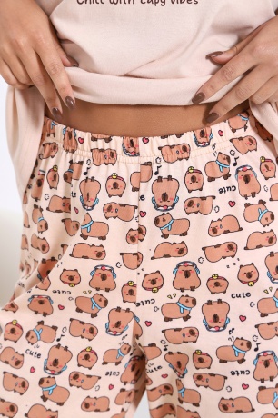 Пижама женская Капи-3 бежевый