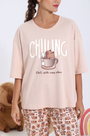 Пижама женская Капи-3 бежевый