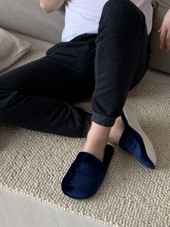 Мужские тапочки велсофт с мягкой подошвой