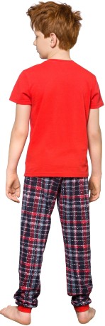 Пижама для мальчика красная с медведем