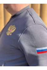 Костюм мужской с вышивкой (серый)