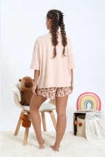 Пижама женская с капибарой Капи-4 бежевый