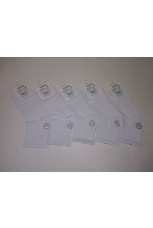 Женские носки средней длины, резинка в рубчик, белые