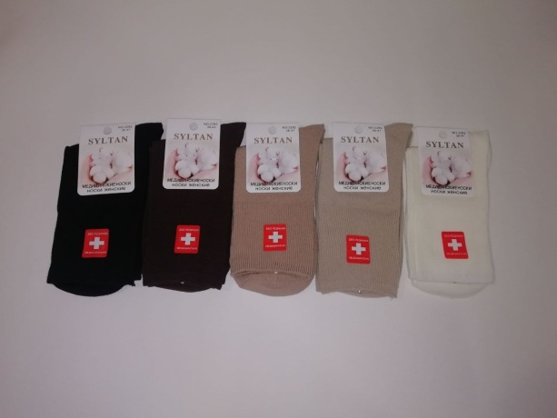 Женские носки однотонные, медицинские