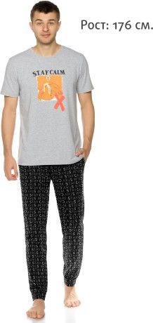 Мужской комплект Будь спокойным (брюки, рост:176)