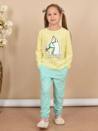 Пижама для девочки с длинным рукавом