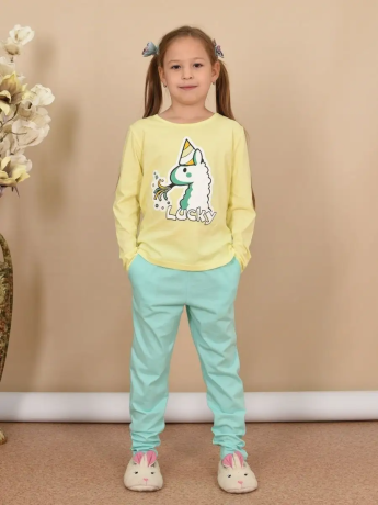 Пижама для девочки с длинным рукавом