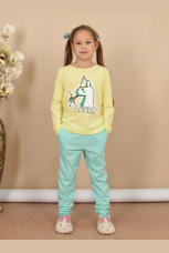Пижама для девочки с длинным рукавом