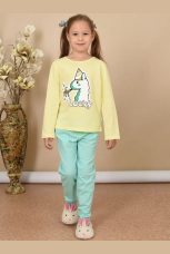 Пижама для девочки с длинным рукавом