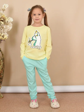 Пижама для девочки с длинным рукавом