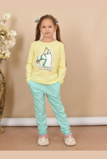 Пижама для девочки с длинным рукавом