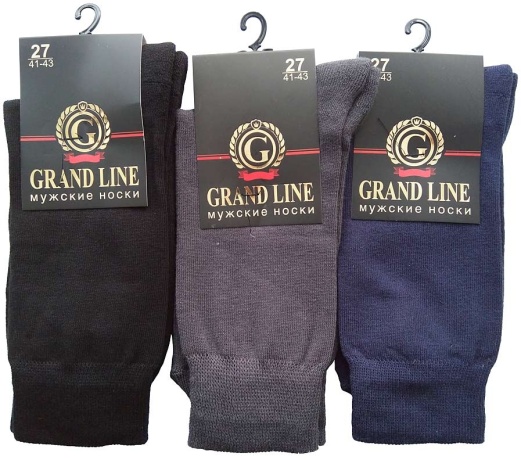 Носки мужские МТ-219 теплые, темно-серые