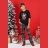 Пижама для мальчика новогодняя family look Традиция-1 черный