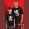 Пижама для мальчика новогодняя family look Традиция-1 черный