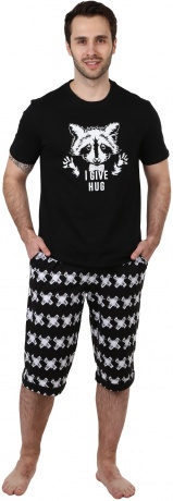 Мужская пижама Енот (бриджи)