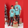 Пижама мужская новогодняя family look Традиция-2 ментоловый