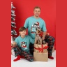 Пижама мужская новогодняя family look Традиция-2 ментоловый