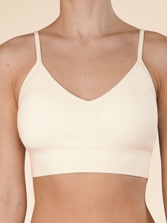 Майка-топ для женщин на тонких бретелях (молочный)