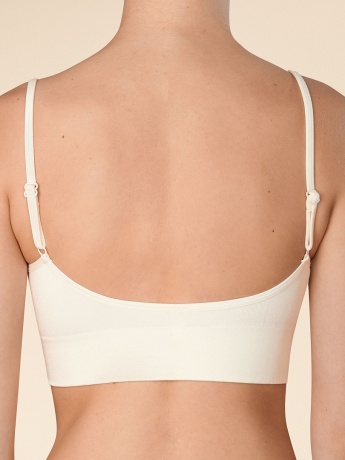 Майка-топ для женщин на тонких бретелях (молочный)