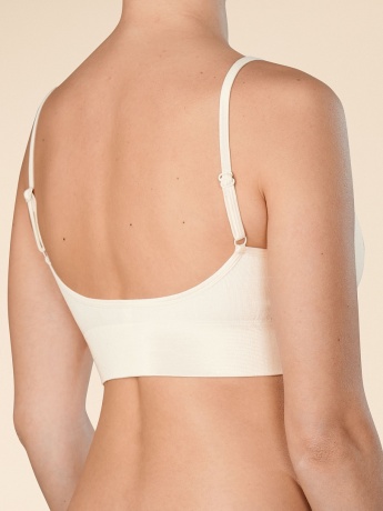 Майка-топ для женщин на тонких бретелях (молочный)