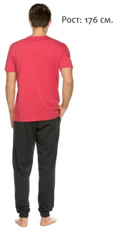 Мужской комплект красный, Папа (брюки, рост 176)