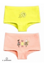 Трусы для девочек с котиками и розой (2 штук)