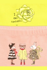 Трусы для девочек с котиками и розой (2 штук)