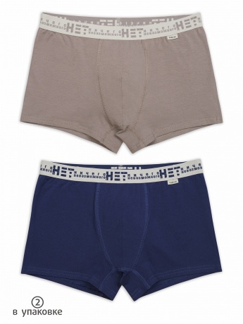 Трусы-шорты для мальчиков серые/темно-синие (2 штук)