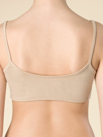 Майка-топ для девочек бежевая