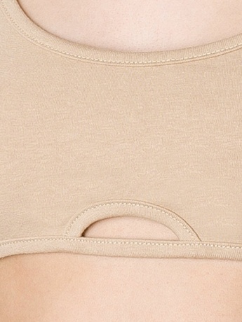 Майка-топ для девочек бежевая