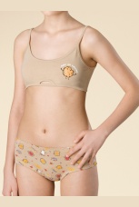 Майка-топ для девочек бежевая