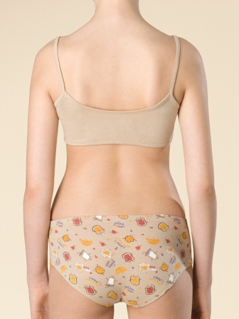 Майка-топ для девочек бежевая