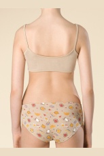 Майка-топ для девочек бежевая