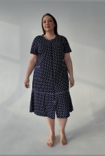 Халат женский на молнии в горох