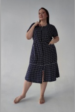 Халат женский на молнии в горох