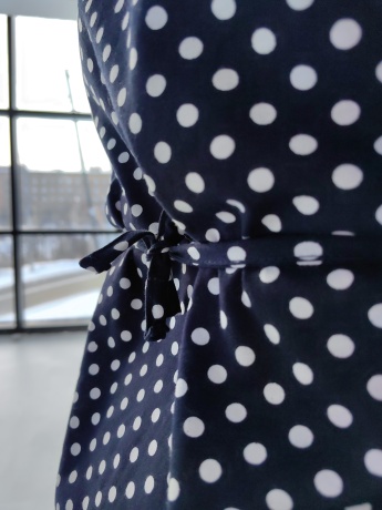 Халат женский на молнии в горох