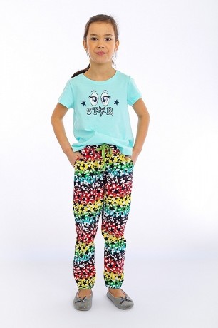 Комплект для девочки цветной со смайлом