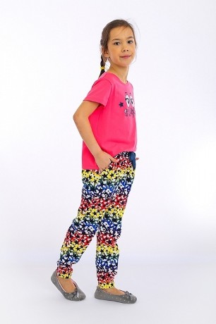 Комплект для девочки цветной со смайлом