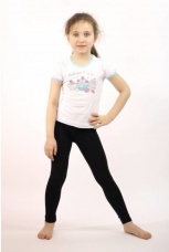 Лосины для девочек Классика черные (рост 104-122)