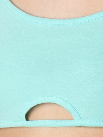 Майка-топ для девочек лазурный
