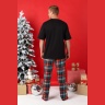 Пижама мужская новогодняя family look Традиция-2 черный