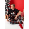 Пижама мужская новогодняя family look Традиция-2 черный